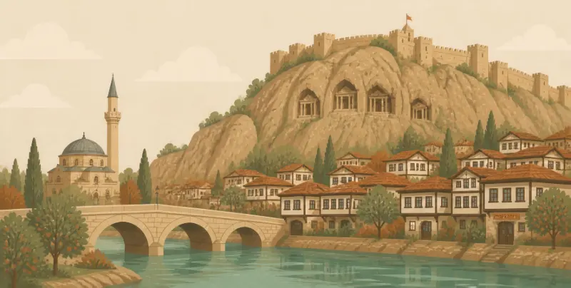 Amasya: Kral Kaya Mezarları, Yeşilırmak yalıboyu evleri
