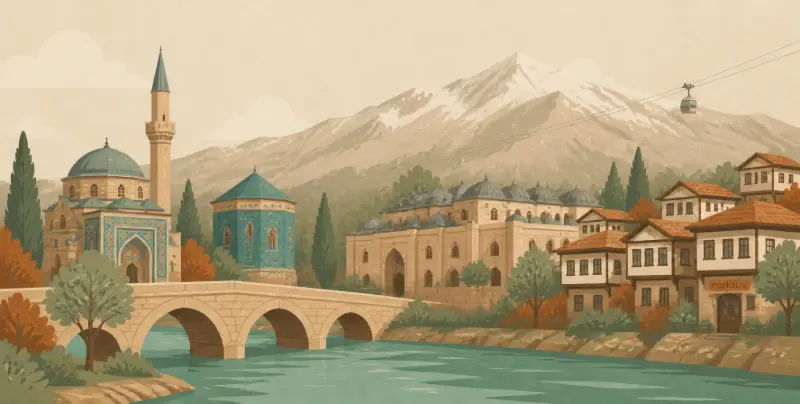 Bursa: Ulu Cami, Yeşil Türbe, Uludağ