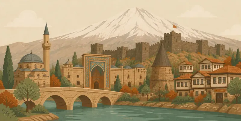 Kayseri: Erciyes Dağı, Kayseri Kalesi, Gevher Nesibe Şifahanesi