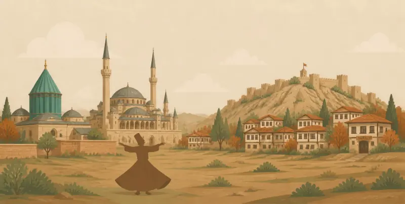 Konya: Mevlana Türbesi, Alaeddin Tepesi, İnce Minareli Medrese